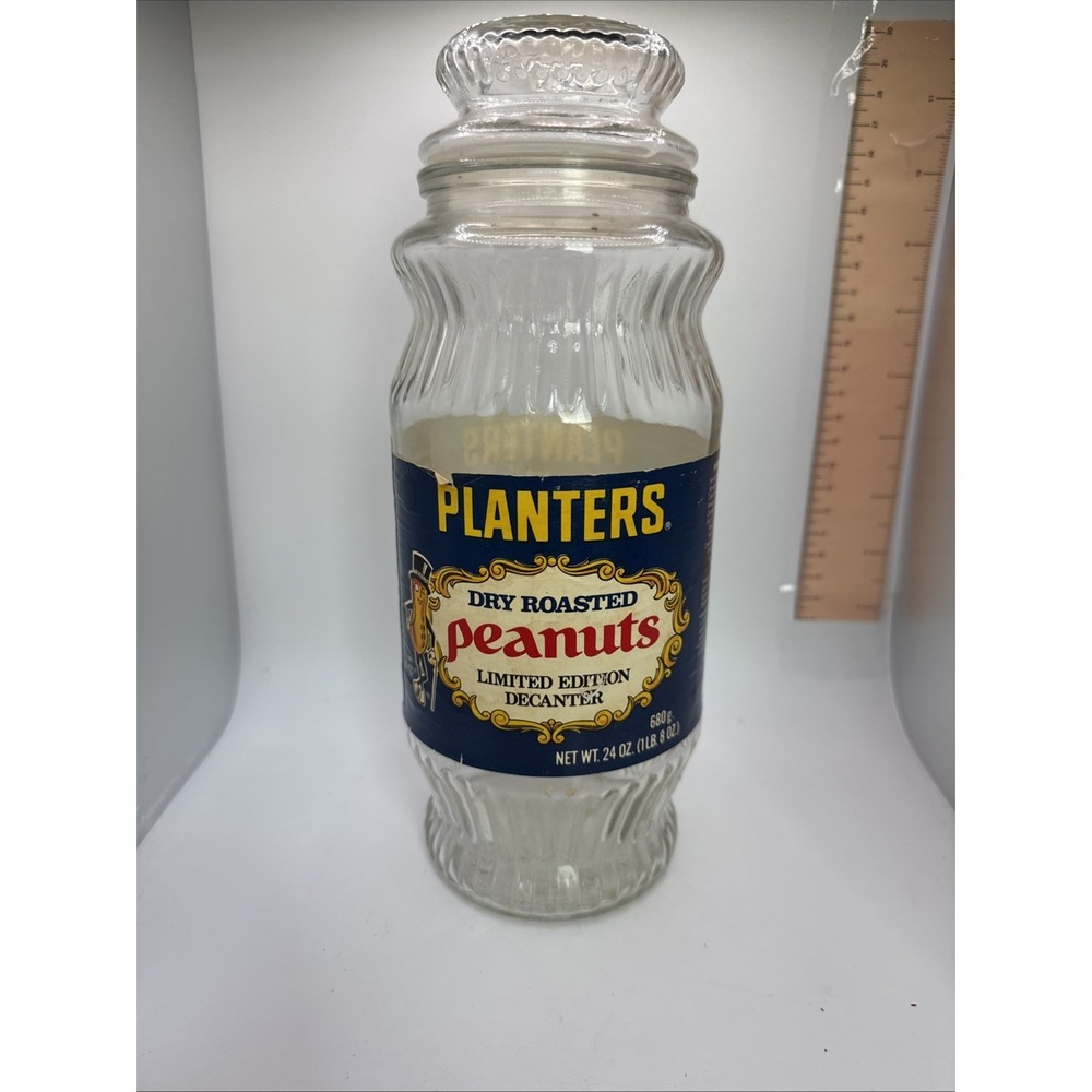 VTG PLANTERS PEANUTS LIMITED EDITION‎ DECANTER 1979 WITH  LID  AND LABEL